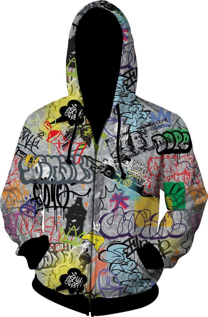 SUDADERA CIERRE GRAFITIS