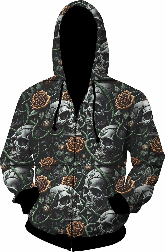 SUDADERA CIERRE SKULLS
