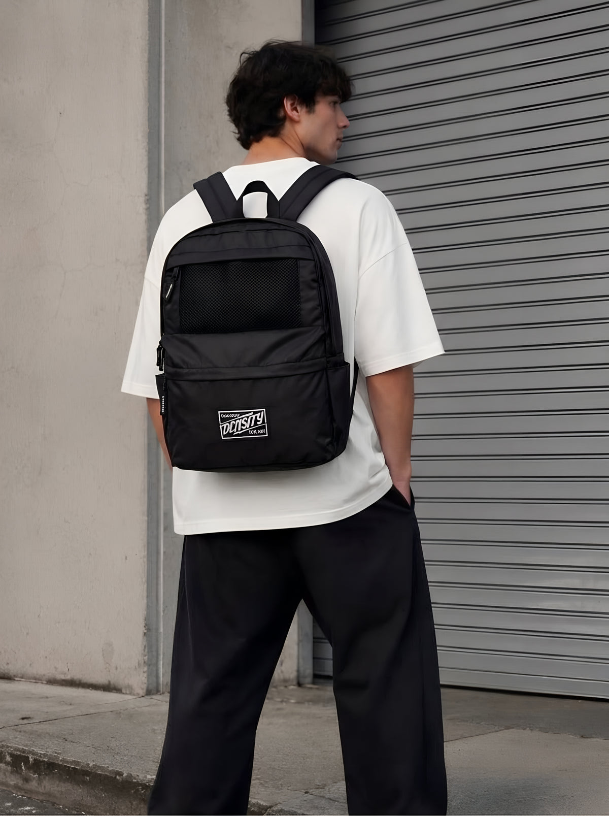 MOCHILA MALLA negro