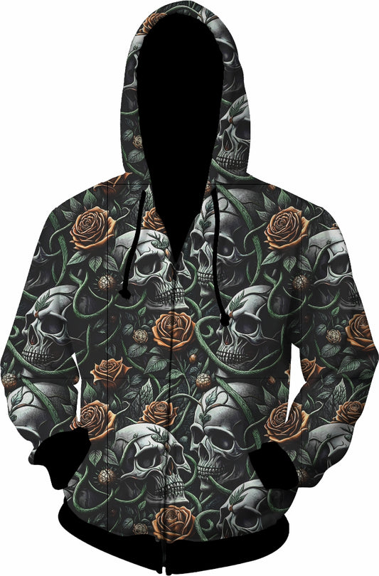 SUDADERA CIERRE SKULLS