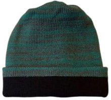 Cargar imagen en el visor de la galería, BEANIE NEGRO/VERDE/GRIS, doble vista

