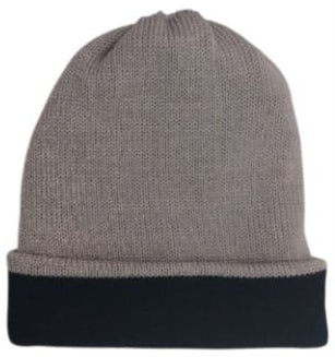 BEANIE NEGRO/BEIGE/LADRILLO, doble vista