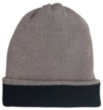Cargar imagen en el visor de la galería, BEANIE NEGRO/BEIGE/LADRILLO, doble vista
