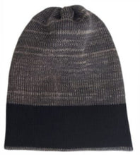 Cargar imagen en el visor de la galería, BEANIE GRIS/NEGRO, doble vista
