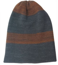 Cargar imagen en el visor de la galería, BEANIE GRIS/CAFE, doble vista

