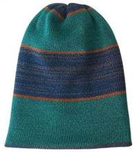 Cargar imagen en el visor de la galería, BEANIE VERDE/AZUL/MARRÓN, doble vista

