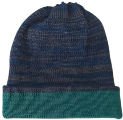 BEANIE VERDE/AZUL/MARRÓN, doble vista