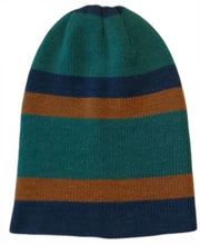 Cargar imagen en el visor de la galería, BEANIE AZUL/VERDE/ARENA, doble vista

