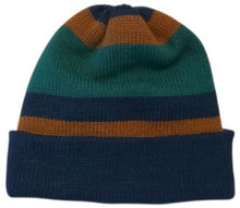 Cargar imagen en el visor de la galería, BEANIE AZUL/VERDE/ARENA, doble vista
