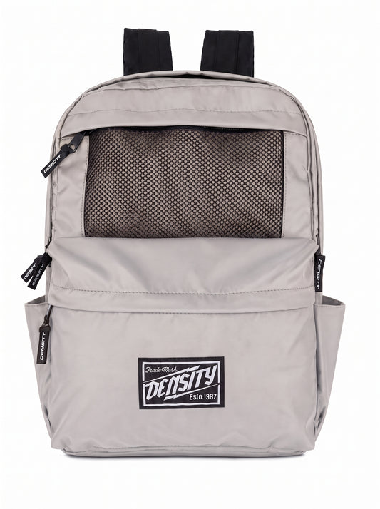 MOCHILA MALLA gris perla