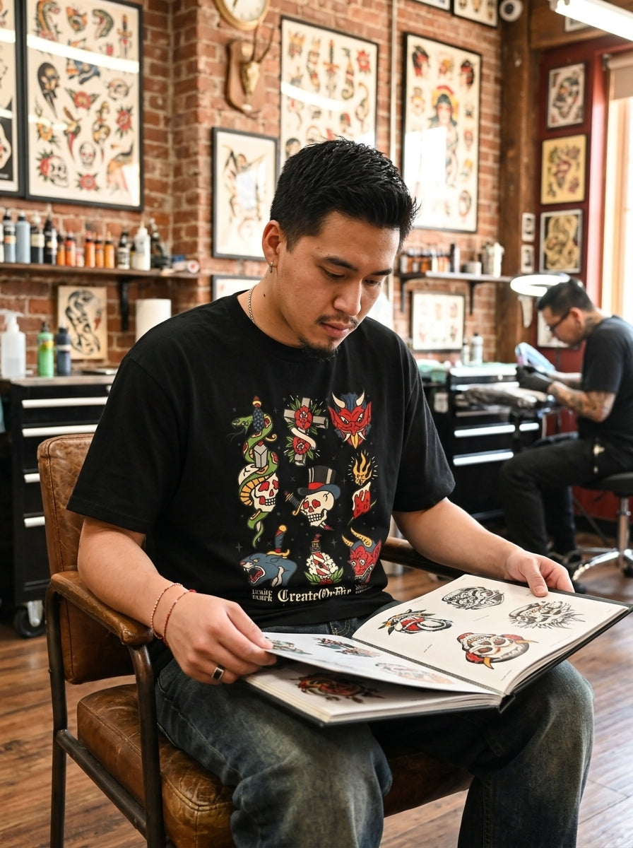 PLAYERA BÁSICA  vintage tattos